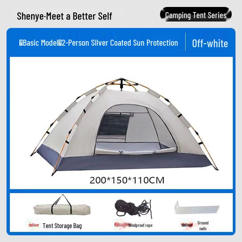 Quick-Opening Portable Double Camping Tent: Sun Protection & Rainproof