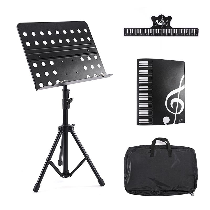 Adjustable Portable Folding Music Stand for Guitar, Violin, Guzheng, and Erhu Sheet Music