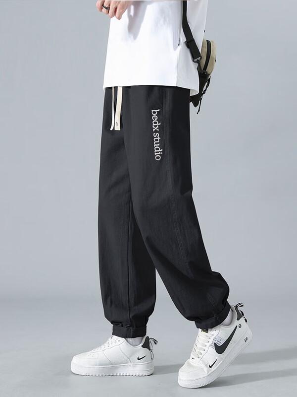 Dingfengbaoluo Men's Straight Loose Workwear Casual Pants