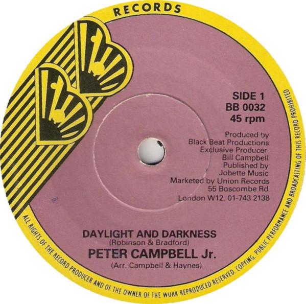 

7-дюймовая пластинка ПИТ КЭМПБЕЛЛ Daylight And Darkness One Scotch BB0032 BB Records UK Регги Ска Даб Б/у