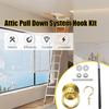 Retractable Loft Stair Pull Hook Kit Extends Splicing Ladder Pull-Down Tool  For Home,Loft Hotel