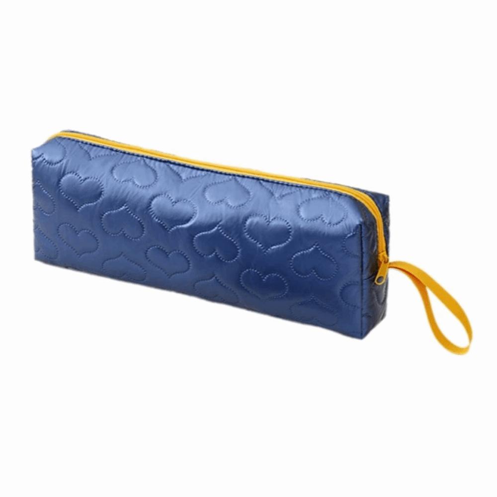 

PU Leather Hair Dryer Carrying Case Soft Curler Storage Bag Toiletries Organization темно-синий