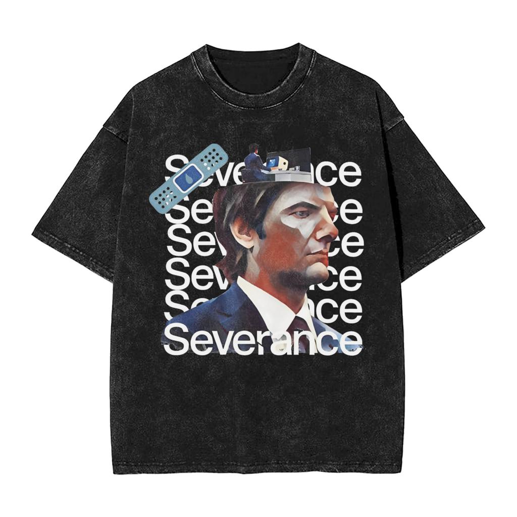 Mens T Shirt Defiant Jazz Severance Tv Show Washed T Shirts Harajuku  Summer Tee Shirt Streetwear Cotton Tops Plus Size 2xl