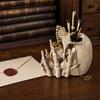 Resin Skull Shaped Skull Decorative for Rings Jewelry Holder Gothic Storage Holder Earrings