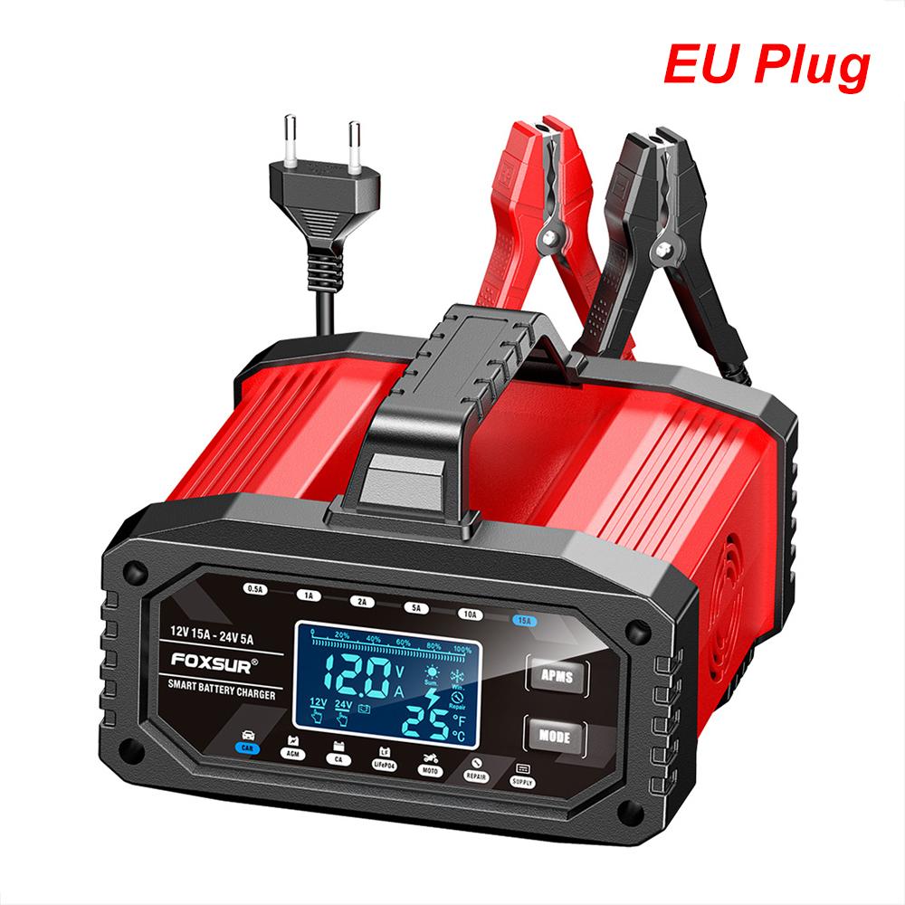 

300W 24V 12V Car Battery Chargers Storage Cell Maintance Truck Battery Tester Intelligent Pulse Repair Tools Auto RV Accessories
