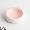 Cute Cat Ear Ceramic Pet Bowl Colorful Cat Dog Food Water Bowl Anti Spill Non Slip Feeding Dish Kitten Puppy Tableware Durable