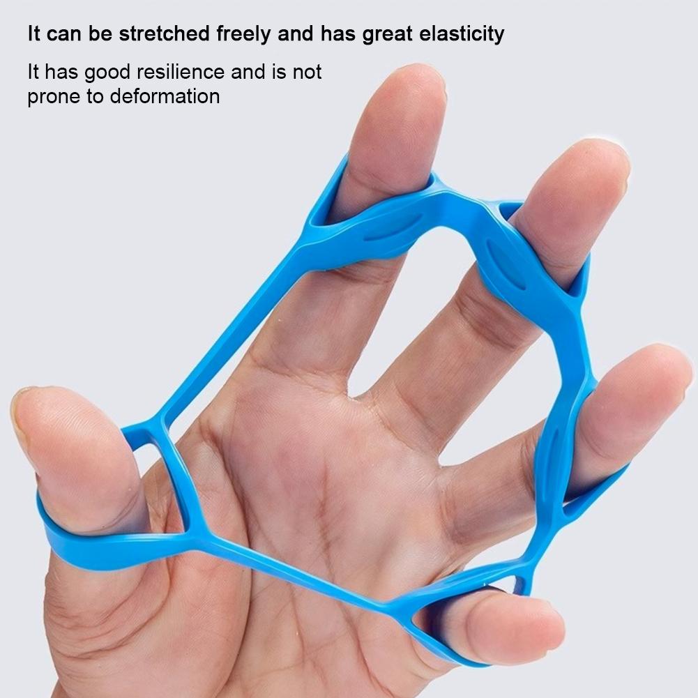 Silicone Finger Trainer Finger Tension Ring Finger Splitting Exercise Device Hand Rehabilitation Tension Device Five Finger Trainer
