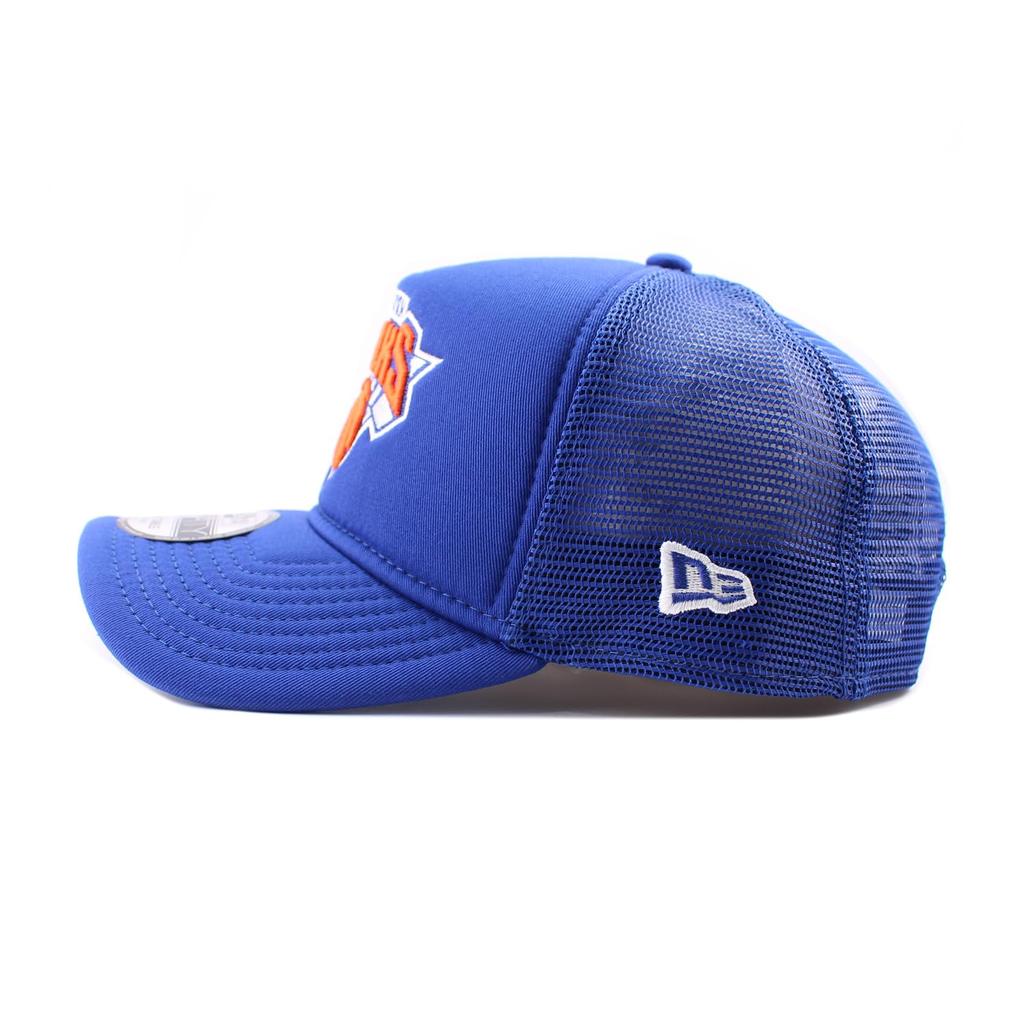 New Era Mesh Cap 9FORTY New York Knicks NBA TRUCKER MESH CAP BLUE NEW ERA NEW YORK KNICKS SNAPBACK 940 Hat AF A-FRAME A-Frame [Used]