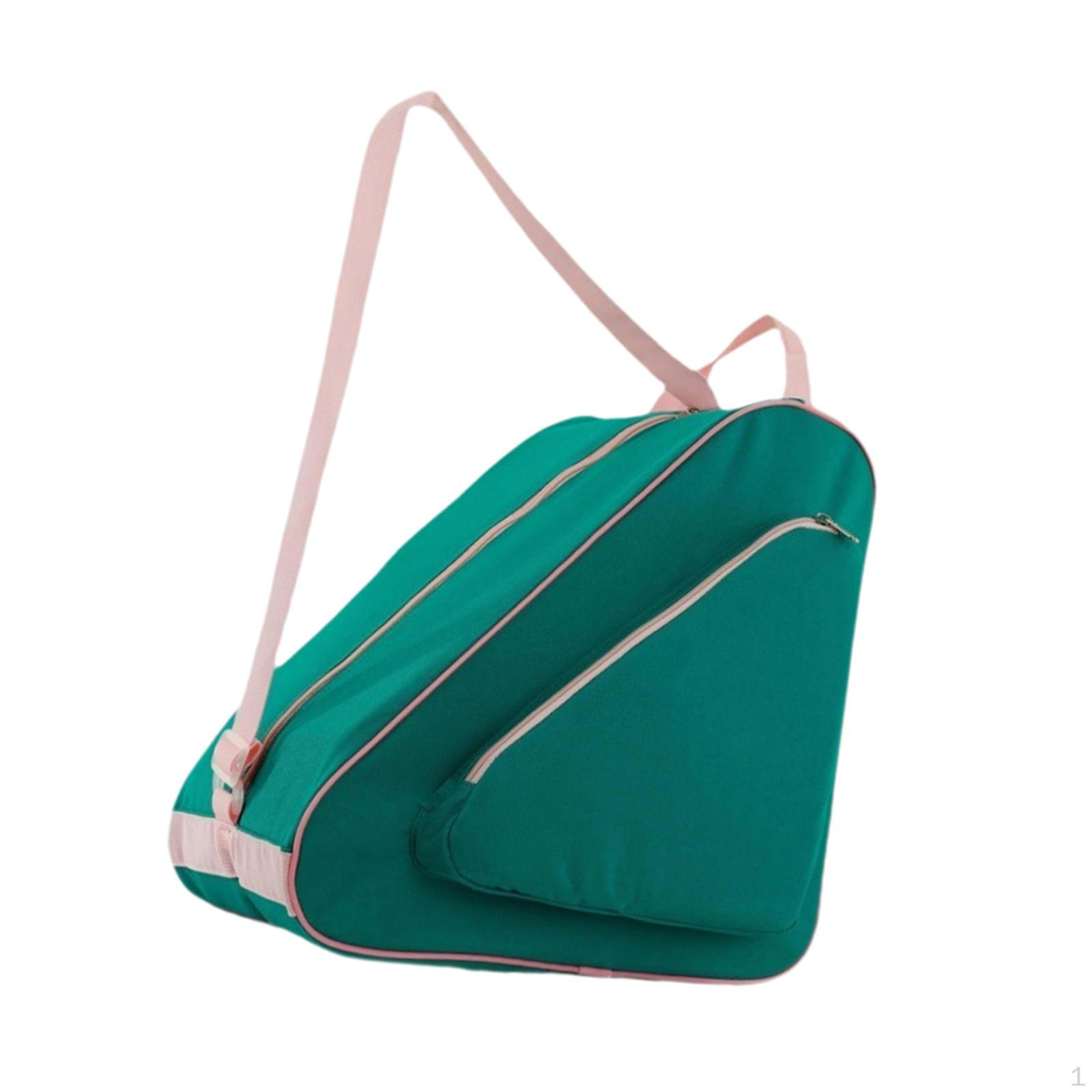 

Roller Skate Bag Accessories Storage Breathable with Hanging Buckles for , Figure, Inline Skates Ice зелёный