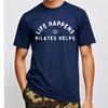 Fashion Summer Teenagers T Shirt Life Happens Pilates Helps Short Sleeve Rock Crew Neck Tshirt Hiphop Cheap Tshirt