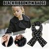 New Black Memorial Black Badge Queen Funeral Black Ribbon Brooch Pin Souvenir Alloy Mourning Badge For Funerals and Mourning