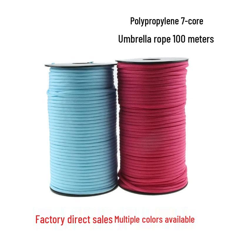 4mm 7-adriges 100m Paracord Outdoor Campingseil zum Binden & Armbandflechten, ohne Knoten
