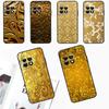 Gold Floral Pattern Case For OnePlus 11 12 9 10 Pro 9RT 10T 10R 12R OnePlus Nord 2T N10 N20 CE 2 3 Lite Cover