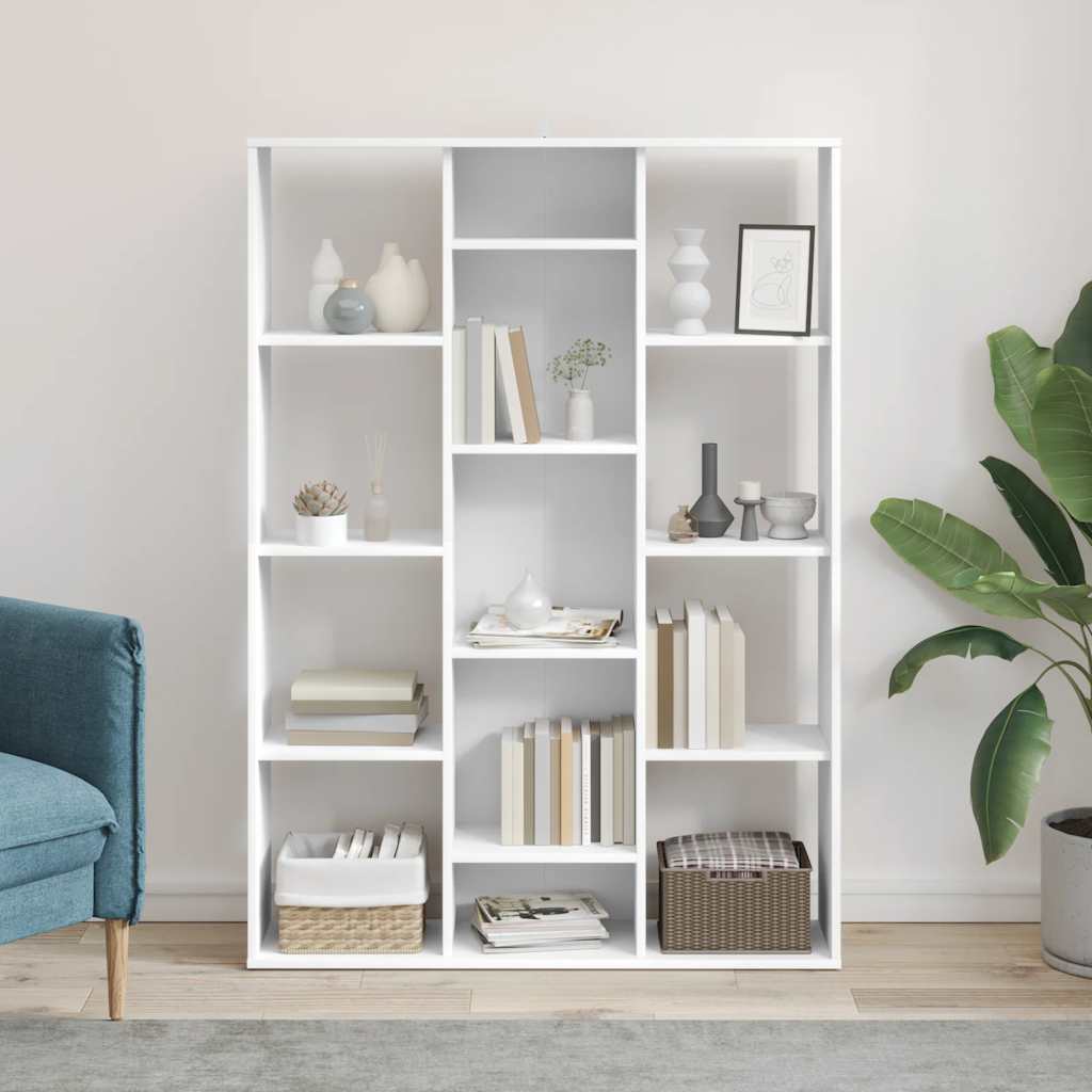 Libreria Divisoria Bianca 100 x 24 x 140 cm Legno Ingegnerizzato