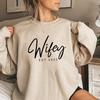 Customized Wifey Est 2022 Sweatshirt Engasjement Sweatshirt Brudedusjgave Personlig brudegave New Wife Hettegensere Pullover