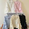 Artículos Originales Genuinos Primavera y Otoño Talla Grande Lolita Camisa Manga de Ji Grande con Sensación de Muñeca Elegancia Hermosa Blusa Femenina para Mujeres de Figura Completa