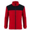 Men S Thick Fleece Lined Stand Collar Color Block Casual Jacket