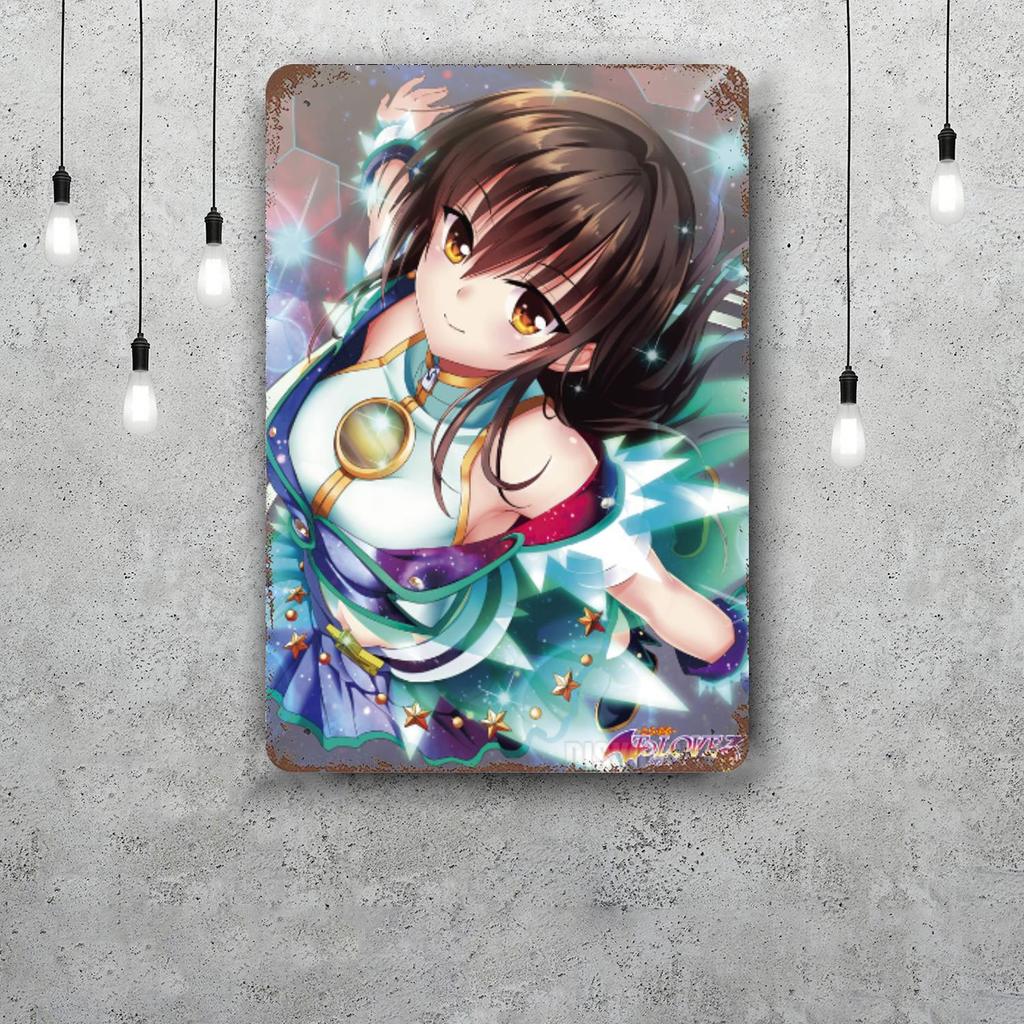 ecchi to love ru manga Retro Vintage Tin Sign Poster Decorative Plaque Metal Plate Wall Decor