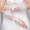 1 Pair New Flower Finger Hook Bridal Wedding Dress Gloves Classic Elegant Texture Bride Gloves Lace Lace Gloves Bridal Party