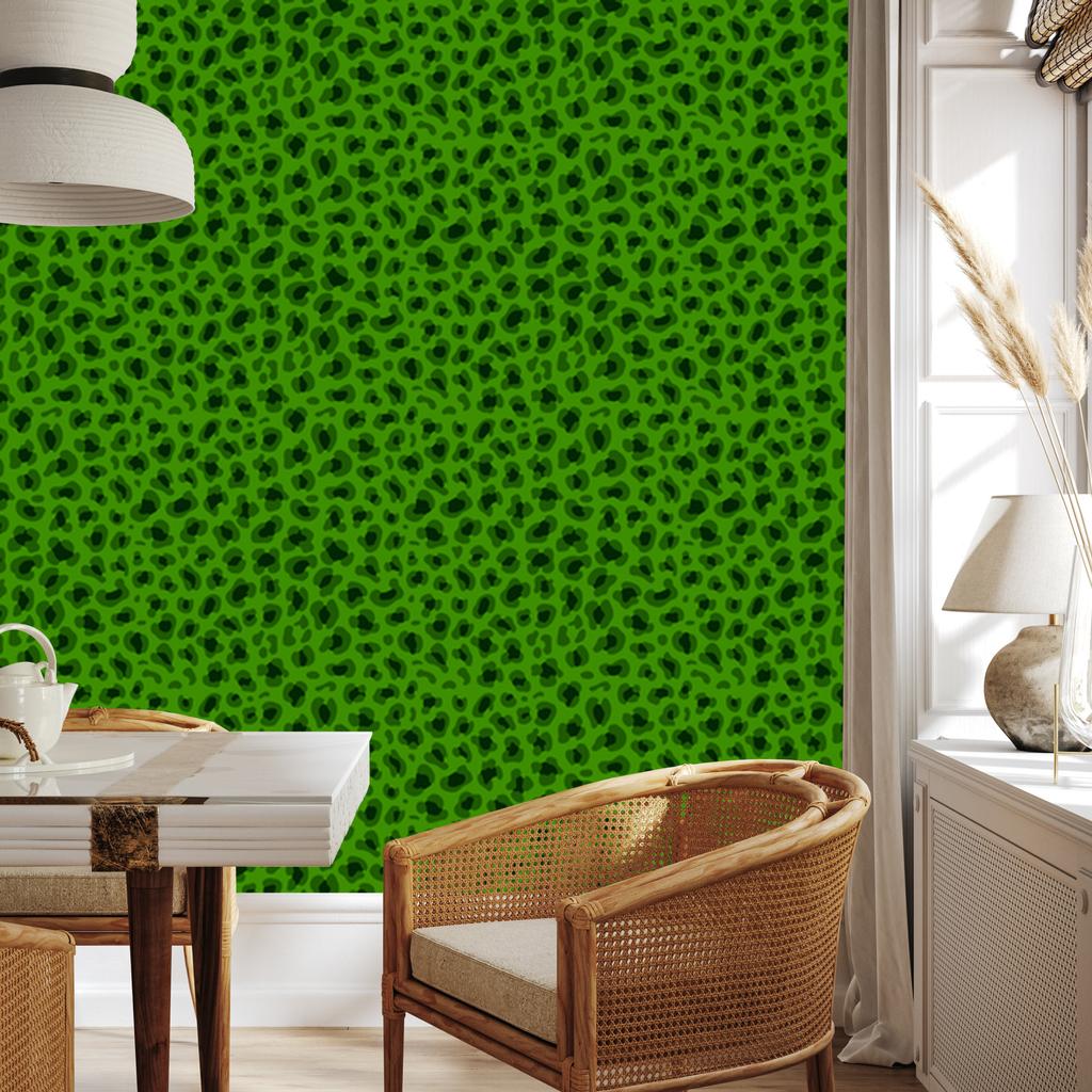 Green Leather and Bottle Green Wallpaper 50x1000