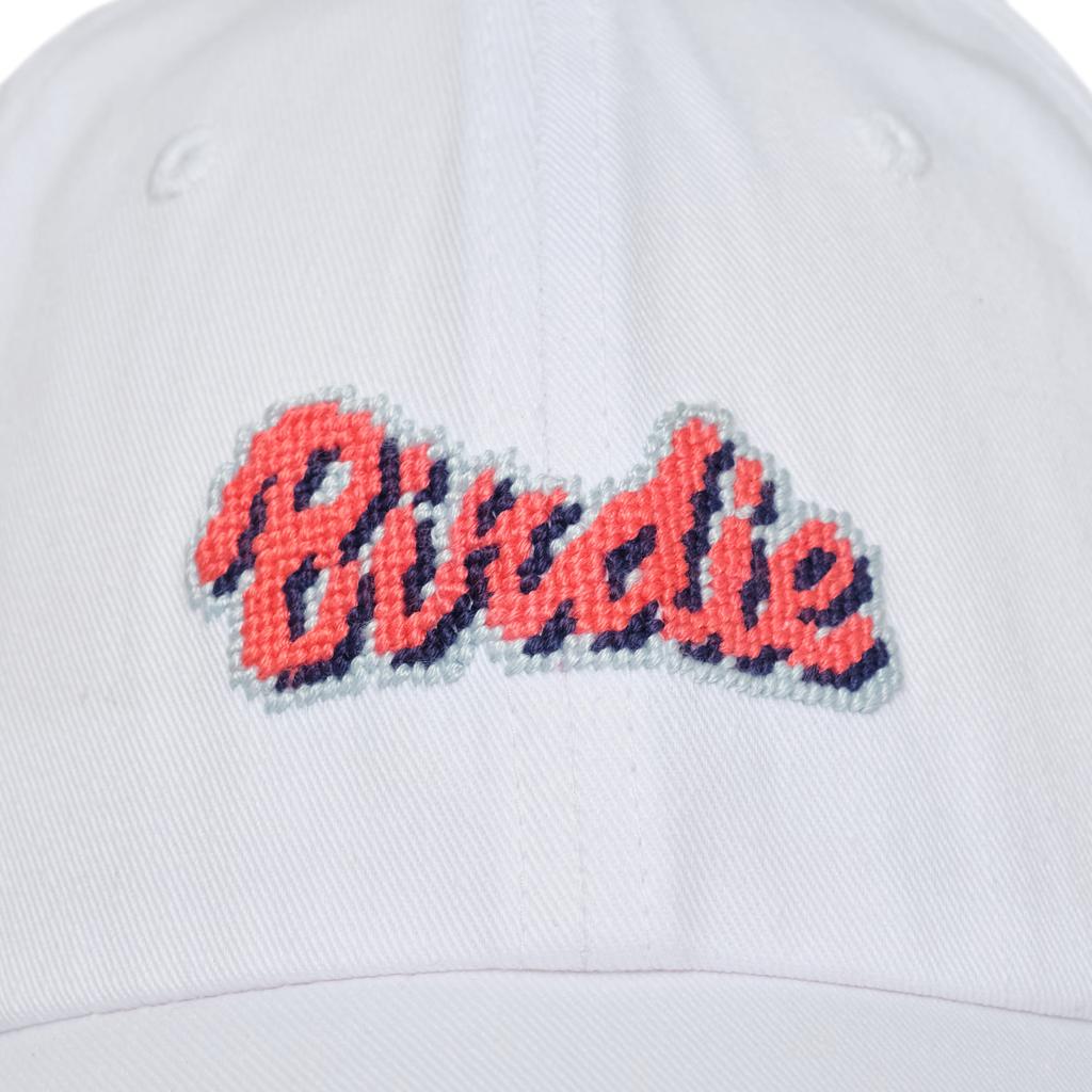 LOLONG Birdie Needlepoint Hat (White)