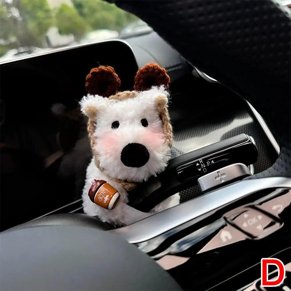 Car Mounted West Highland Accessories Car Gear Shift Decorations, Dog Turn Ornaments Dolls Rearview Signal Mirror Wiper Dol X3M6