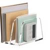 Transparency 2 Tiers Desktop File Holder With Multifunctional Paper Storage Compartments Office Supplies Rack