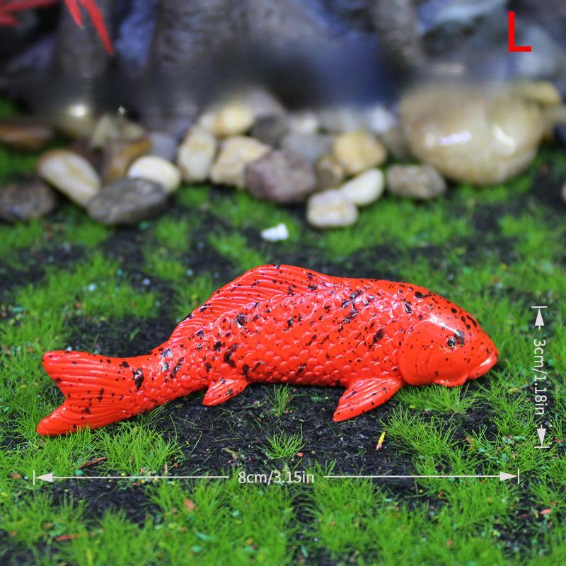 Gift Cartoon Mini Koi Fish Ornament Resin Crafts Cute Carp Figurines Simulation DIY Small Fish Statue Fairy Garden Decorations