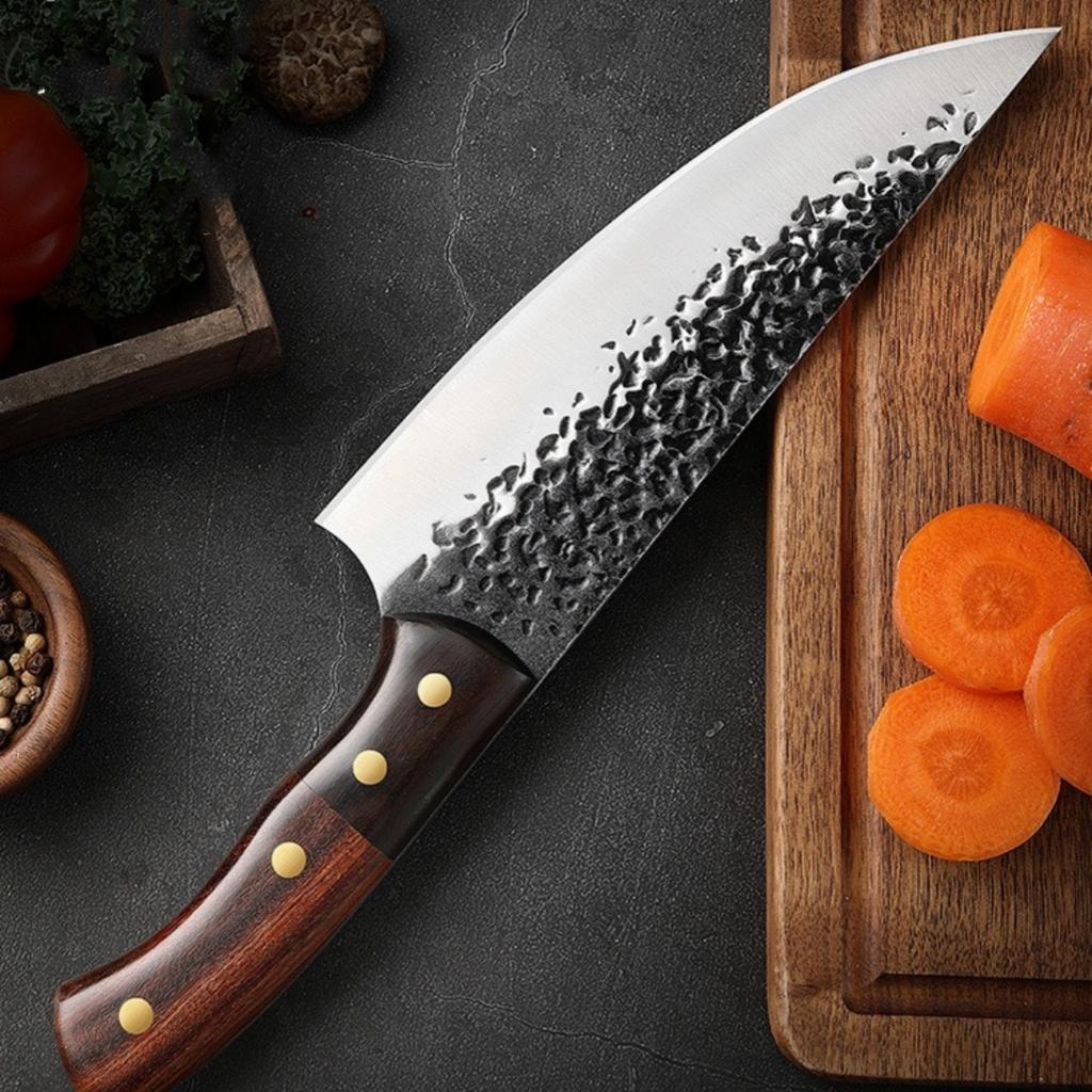 Carving Knife Chef Knife Stainless Steel Knife Two-Tone Wooden Handle Kitchen Knife Bbq Knife Handmade Professional Knife