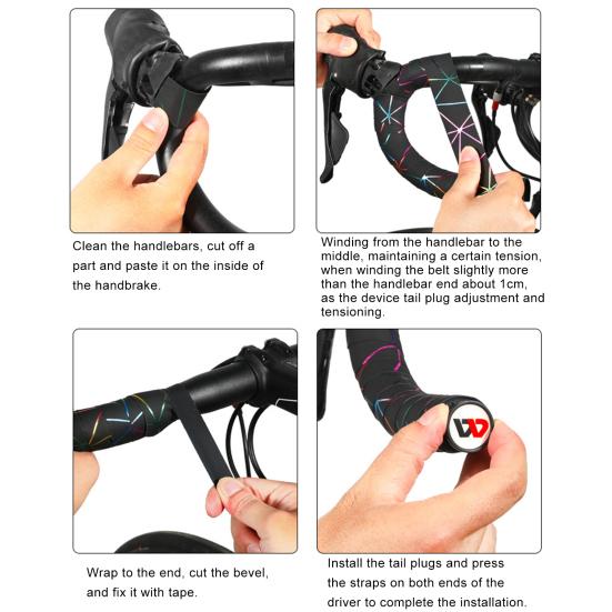 1 para antyrysowa taśma na kierownicę rowerową redukująca wstrząsy, dodatkowo długa, miękka kierownica rowerowa