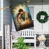 1PC Double-Sided Birth of Jesus Garden Flag , Polyester Yard Flag for Outdoor Decor, Lawn Ornament, No Electricity Required