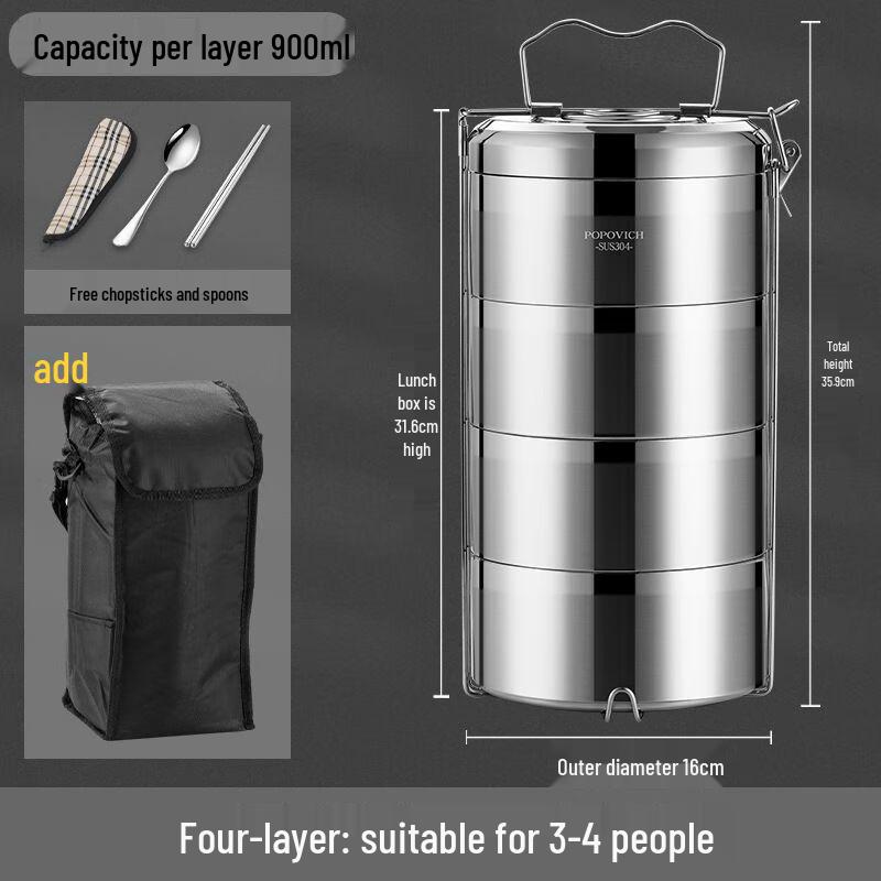 

FACE MINI 304 Stainless Steel Multi-Layer Insulated Lunch Box