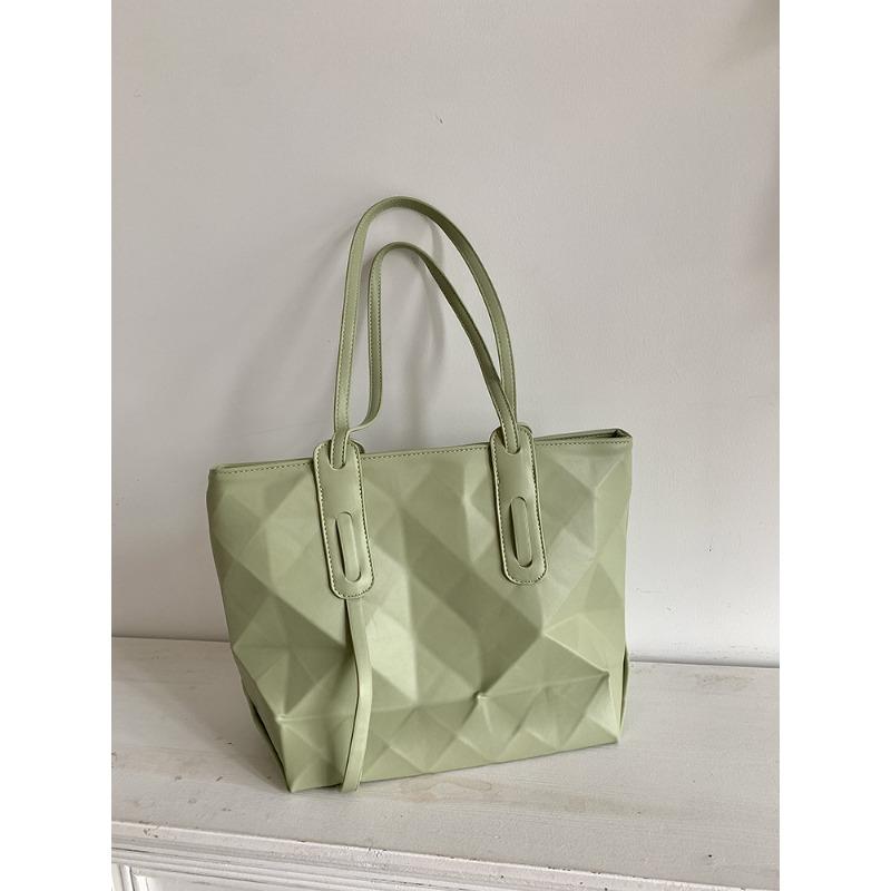 

Высококачественная сумка-тоут с ромбовидным узором, модная, простая, большой вместимости, одноплечевая сумка для покупок, студенческая сумка для женщин