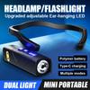 Outdoor Ear Clip Headlamp Induction Switch Headlight Led Head Weight Waterproof Flashlight Light for Camping Fishing Hiking