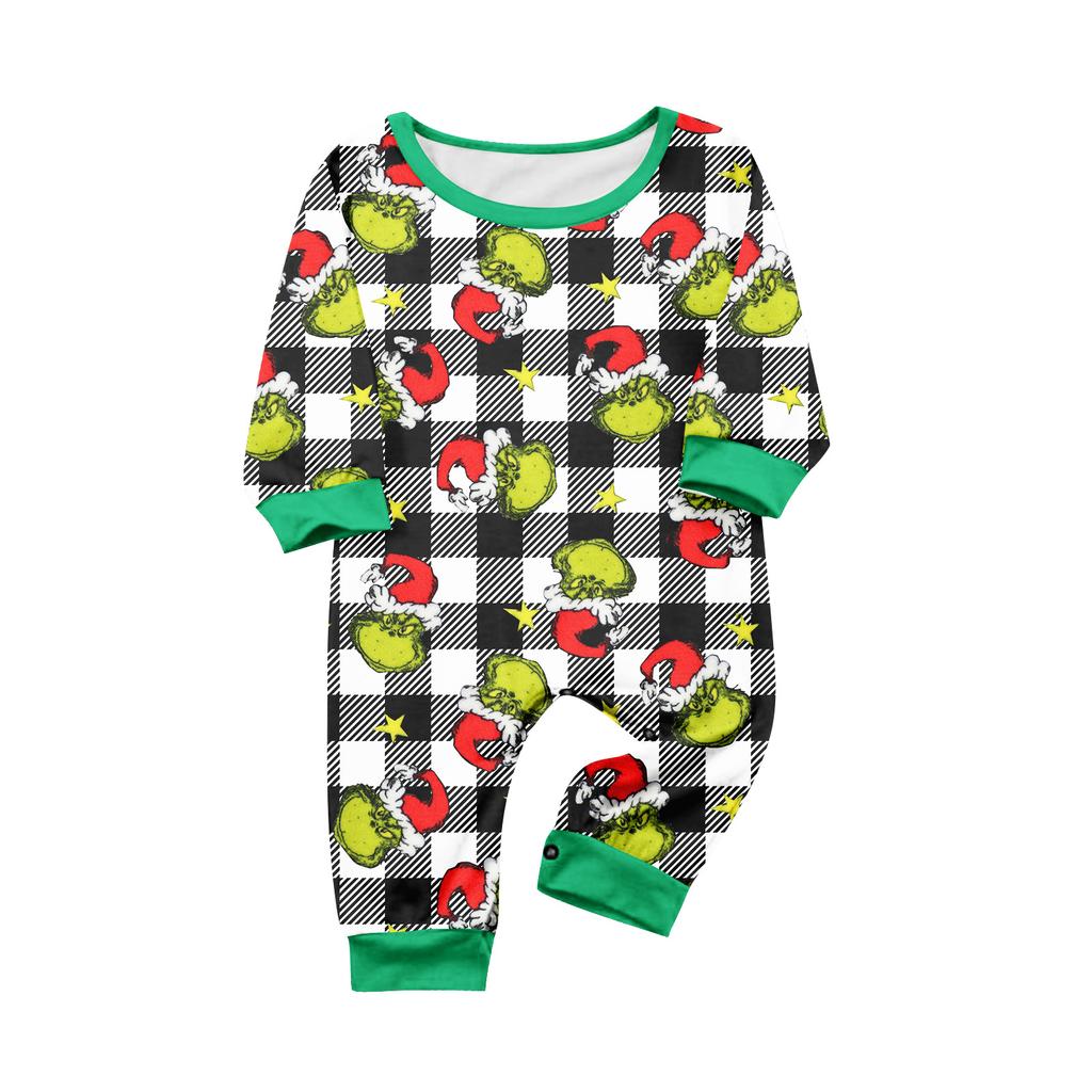 Parent-child Christmas Print Home Suit Long-sleeved Top And Pants