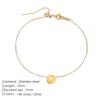 EManco Mini Delicate Round Jewelry Stainless Steel Gold-Plated Bracelet Simple Party Favors