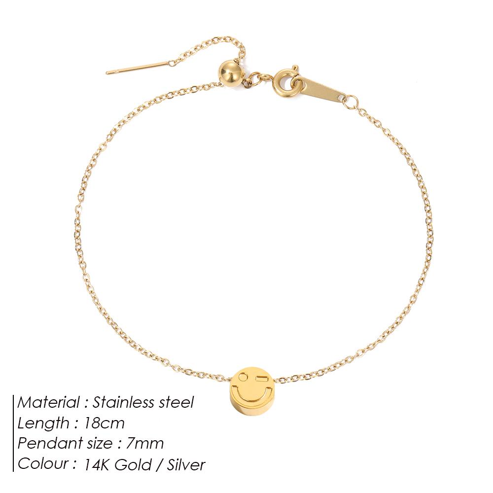 EManco Mini Delicate Round Jewelry Stainless Steel Gold-Plated Bracelet Simple Party Favors