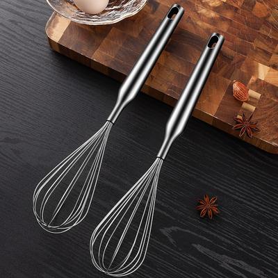 304 Stainless Steel Egg Beater Manual Mixer Handheld Home Stirring Baking Utensil Cream Whipping