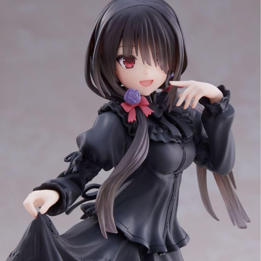 Exquisite Pvc Figurine Of Kurumi Tokisaki In Elegant Dress Stand Pose For Collectors