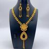 Dubai Emirati Bride 24k Gold Plated Necklace Earrings Jewelry Set African Ladies Jewelry Two-piece Set
