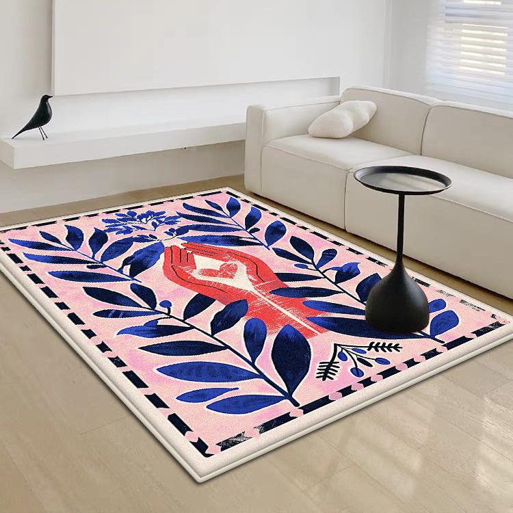 Nordic Abstract Carpet for Living Room Simple Home Decoration Bedroom Large Area Rugs Washable Antiskid Lounge Floor Mat Bedside