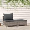 Vidaxl 2-Cz. Garden Lounge Set, Cushions, Grey, Rattan PE
