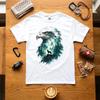 Eagle And Wolf Wildlife T Shirt For Nature Lovers Forest Wilderness Vintage Top For Everyday Wear Streetwear Stylish