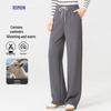 Luomeng Women's Cashmere Blend High-Waist Straight Leg Casual Pants