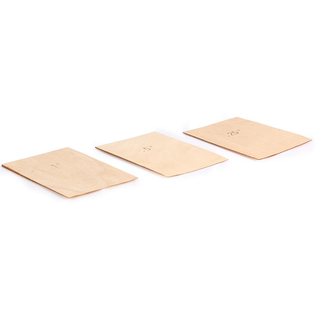 3Pcs Solid Maple Wood Plate Protections 0.25, 0.5, 1 Degree Thickness Guitar Neck Shims for Guitar Player Repairment