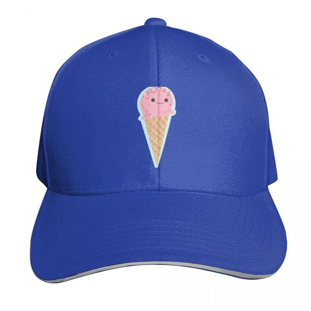 Cute Ice Cream Cone Baseball Cap Anime Hat Snap Back Hat Military Tactical Cap New Hat Women Beach Fashion Unisexs