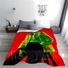 Stylish Man On Red Background for All Seasons Blanket Lunch Break Throw Gift