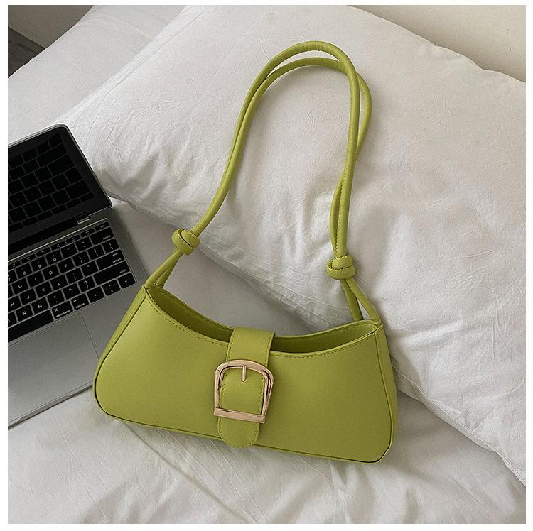 

2025 Европейский и американский стиль ретро нишевая сумка на одно плечо под мышкой высокая текстура трендовая женская сумка-мессенджер оптовая продажа сумок зелёный