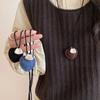 High-End Korean Style Heart Letter Leather Necklace with Woven Rope