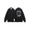 Trendy American Stu 2024 FW Reversible Embroidered Logo Bomber Jacket for Men & Women - Spring/Autumn Collection.